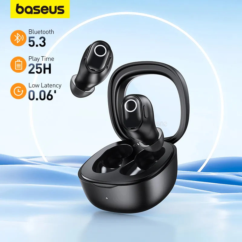 Mini Fone de Ouvido Bluetooth Intra-auricular Baseus True Wireless